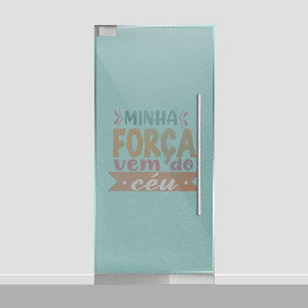 Adesivo Para porta de Vidro em Vinil Perfurado - 120G - 4x0