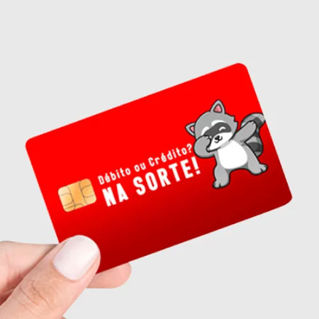 Adesivo Cartão de Credito - 54x85mm - em Vinil Branco Brilho 120G - 4x0