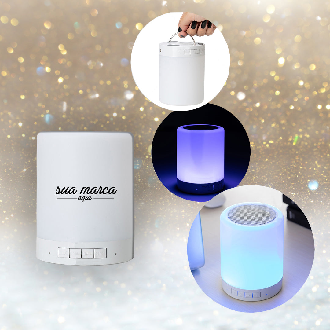 Caixa de Som com Luminária