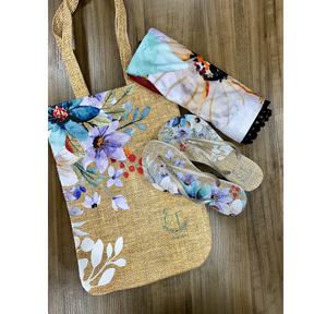 Kit Slim Personalizado – Bolsa Sacola + necessaire carteira G + Chinelo