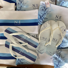 COMBO – Chinelo personalizado + necessaire carteira G