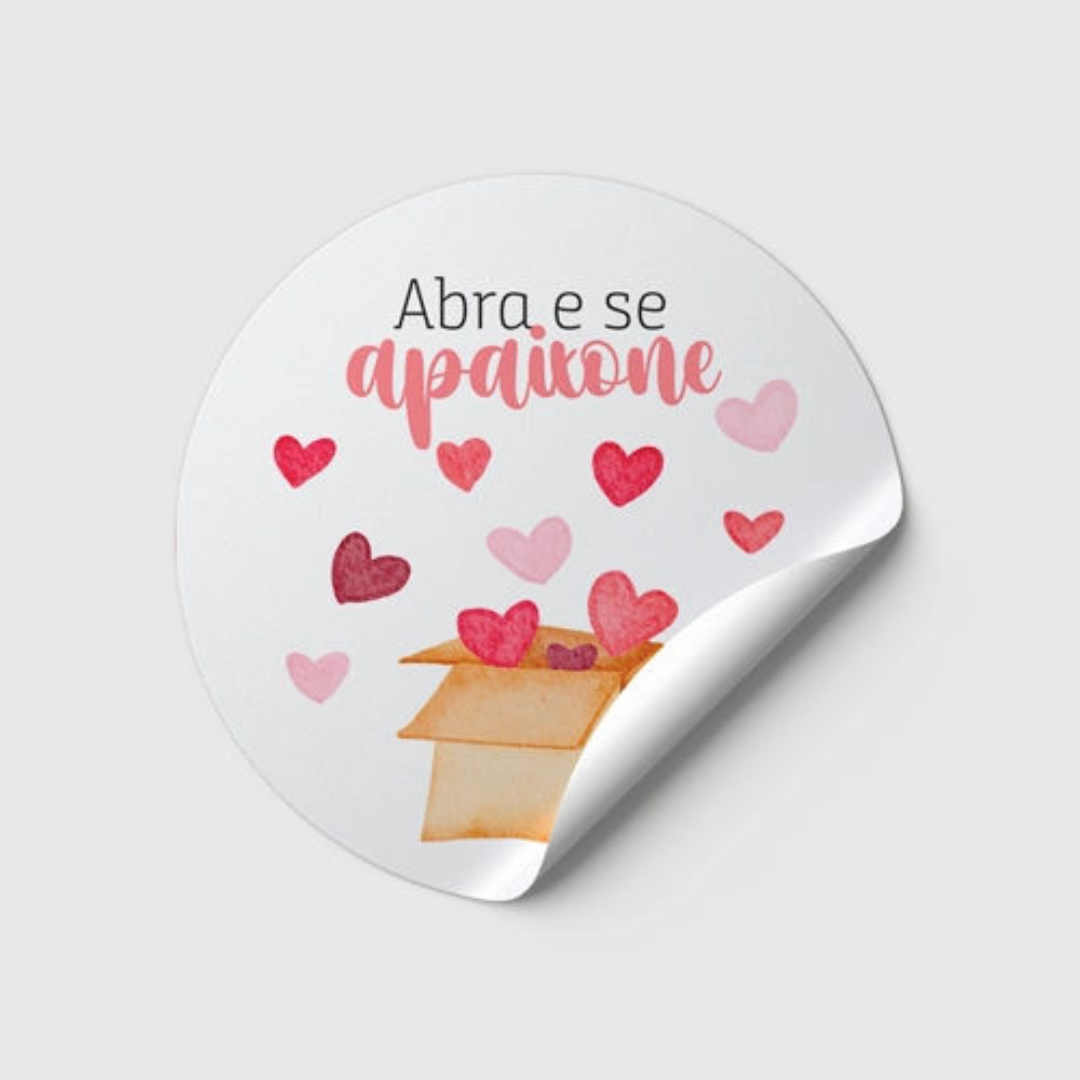 Etiqueta Redonda - Frase Pronta - 48x48mm - em Couche Brilho 80G 4x0