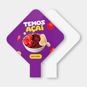 Placa Pirulito de Mão Adesivada - Sinalização Eventos Promoções