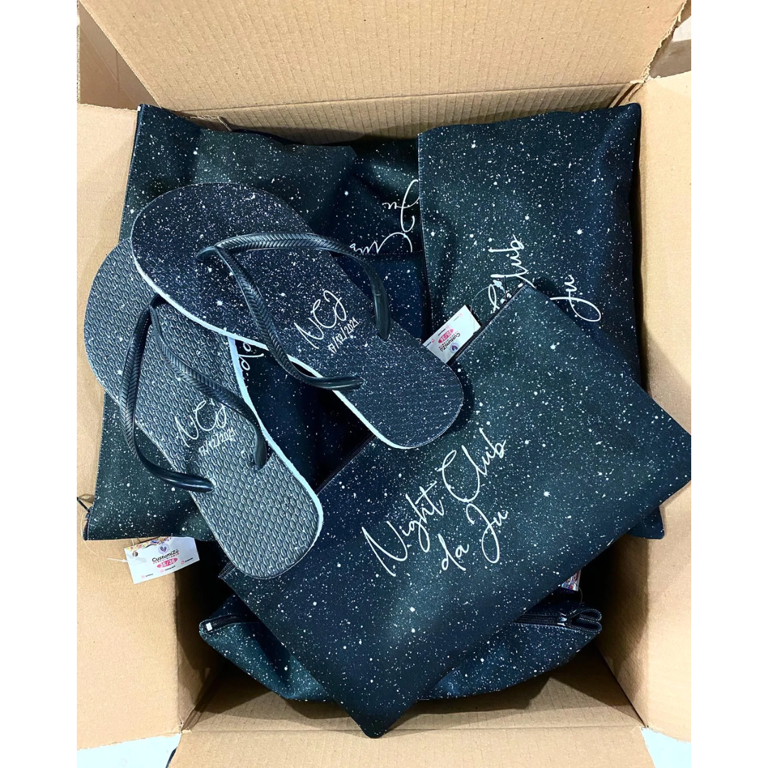 COMBO – Chinelo personalizado + necessaire carteira G