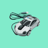 Mouse em formato de carrinho de brinquedo