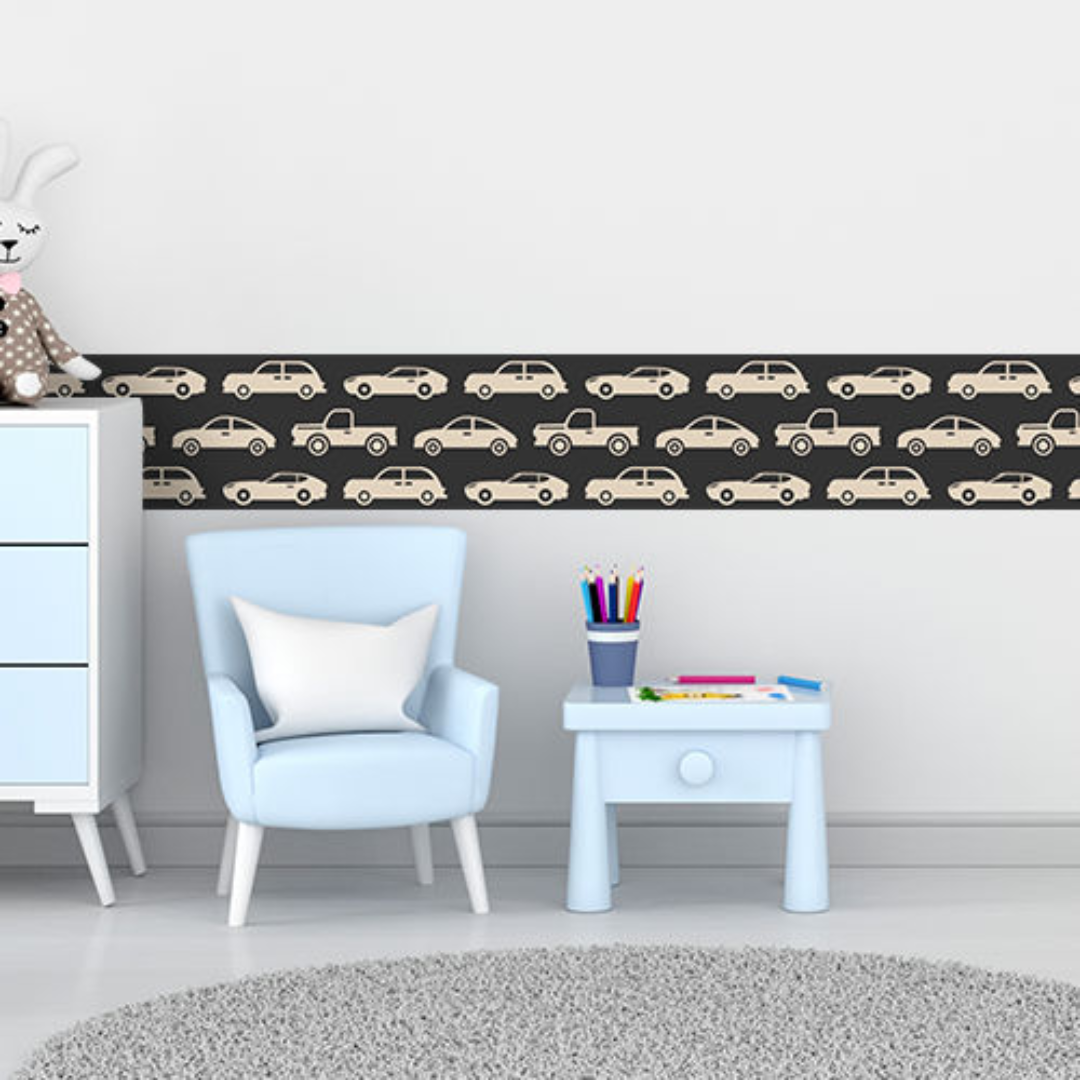 Faixa Decorativa - 1200x150mm em Vinil Adesivo Branco Fosco 120G - 4x0