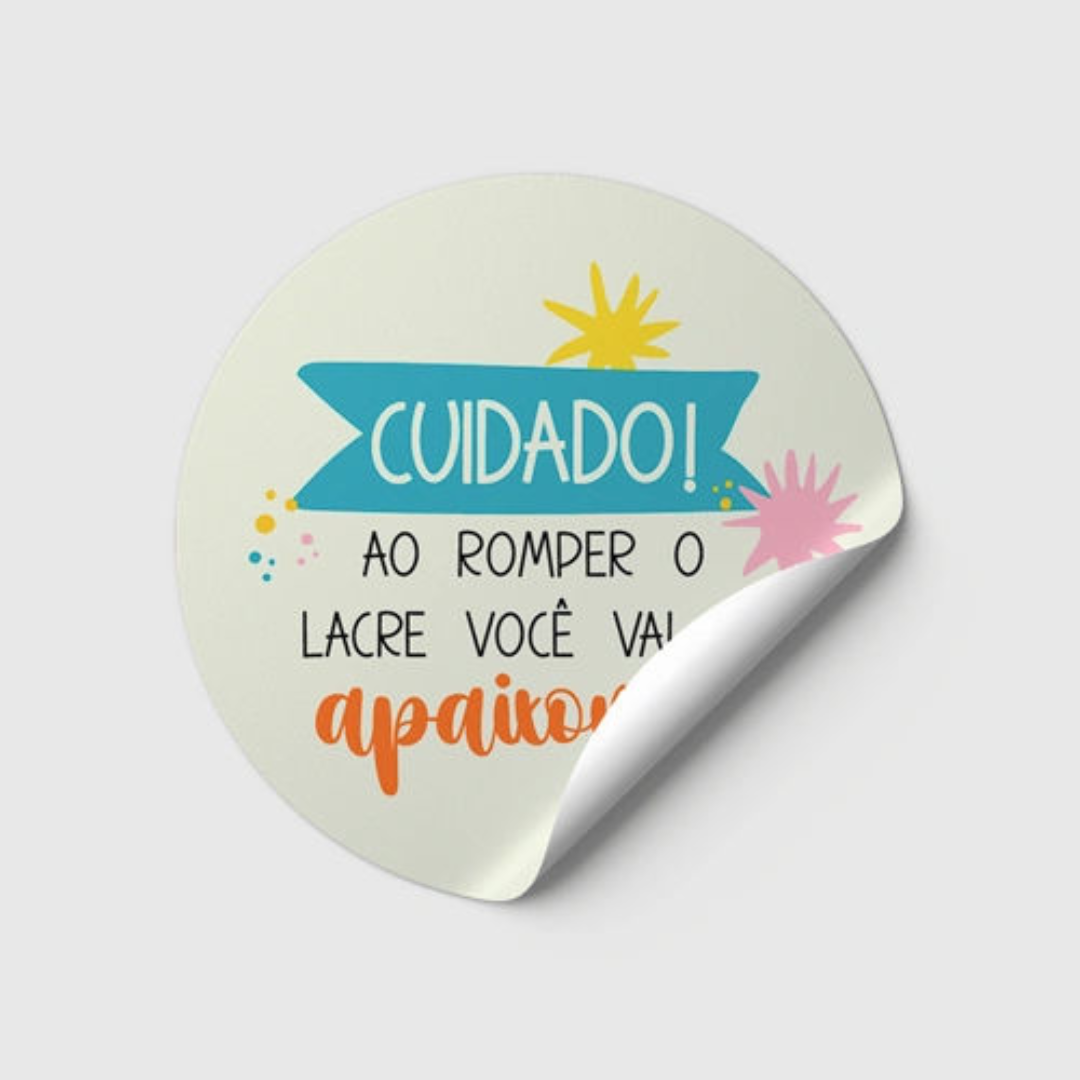 Etiqueta Redonda - Frase Pronta - 48x48mm - em Couche Brilho 80G 4x0