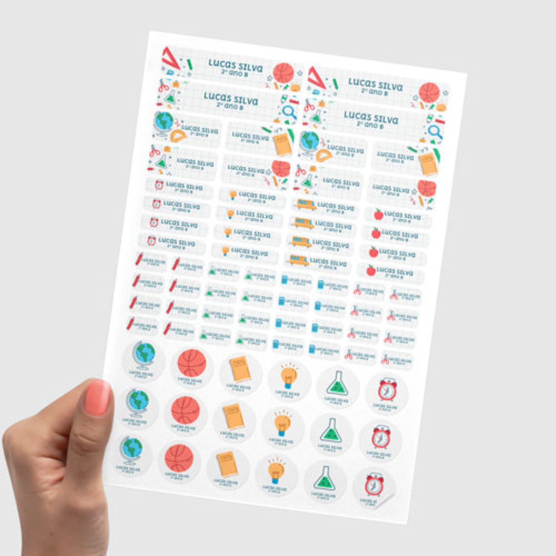 Kit de Etiquetas para Material Escolar