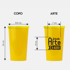 Copo Twister 575ml com Tampa e Canudo - Brinde Corporativo Sustentável