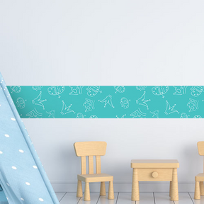 Faixa Decorativa - 1200x150mm em Vinil Adesivo Branco Fosco 120G - 4x0