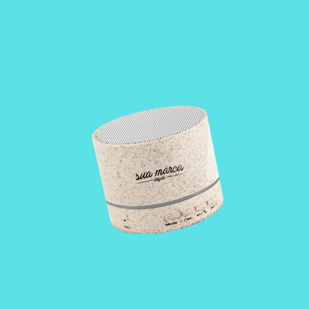 Caixa Som Potência  portátil  de 3W e transmissão por bluetooth 5.0.
