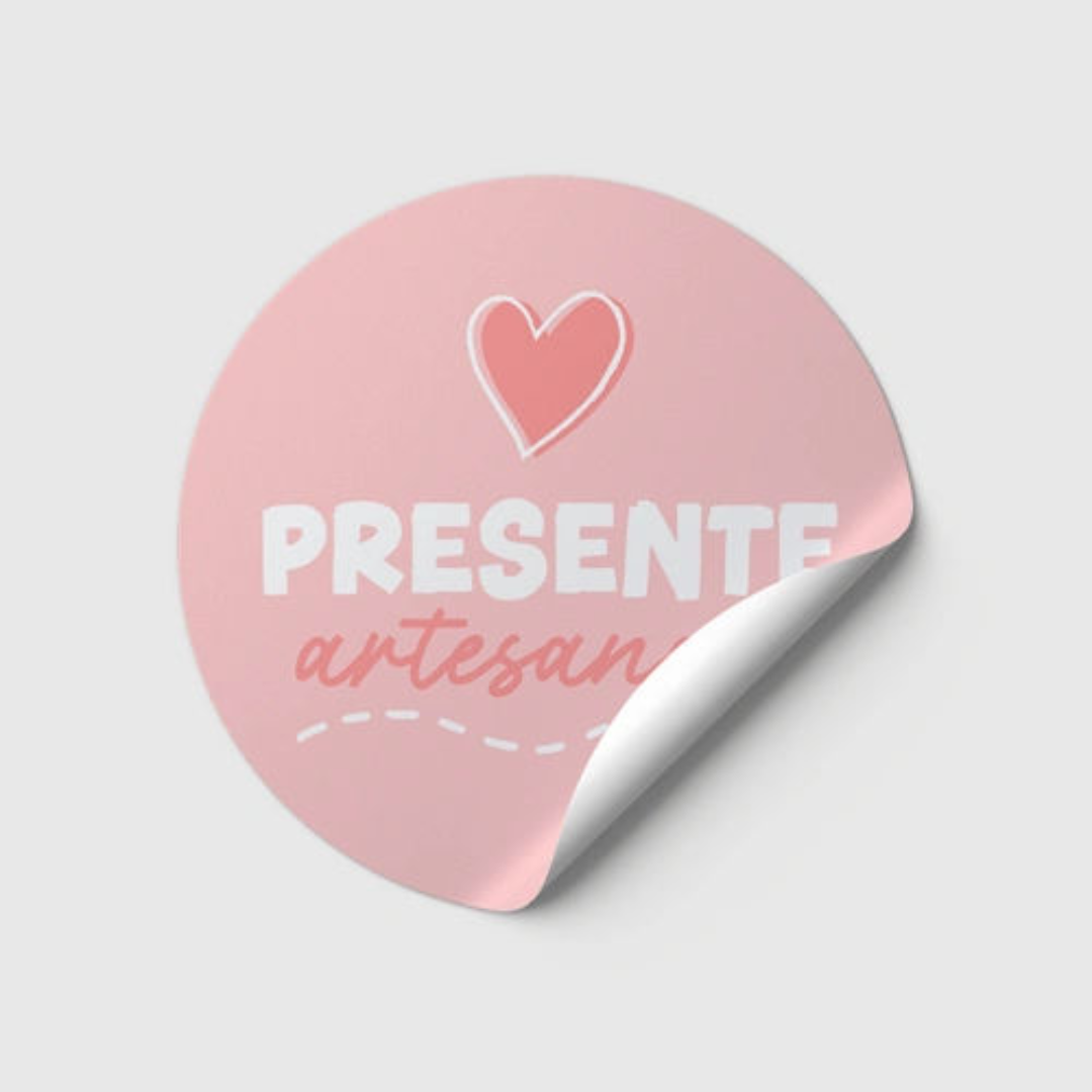 Etiqueta Redonda - Frase Pronta - 48x48mm - em Couche Brilho 80G 4x0