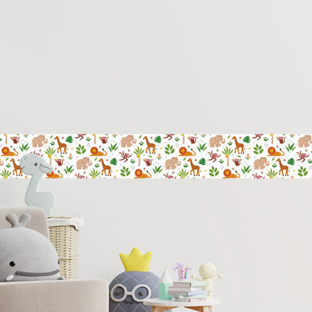 Faixa Decorativa - 1200x150mm em Vinil Adesivo Branco Fosco 120G - 4x0