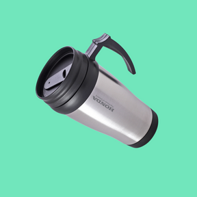 Caneca de Metal 400ML com tampa de plástico