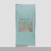 Adesivo Para porta de Vidro em Vinil Perfurado - 120G - 4x0