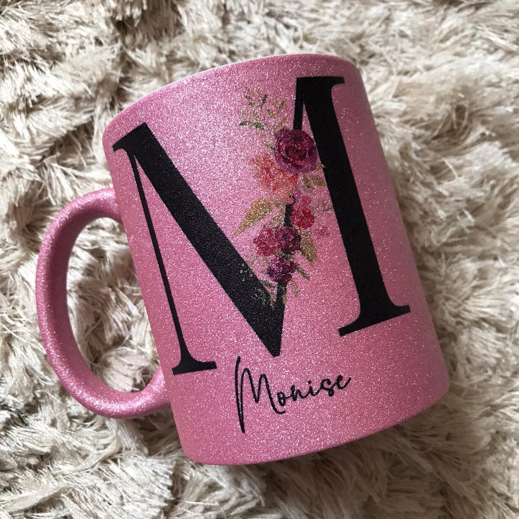 Caneca com gliter -  Alfabeto