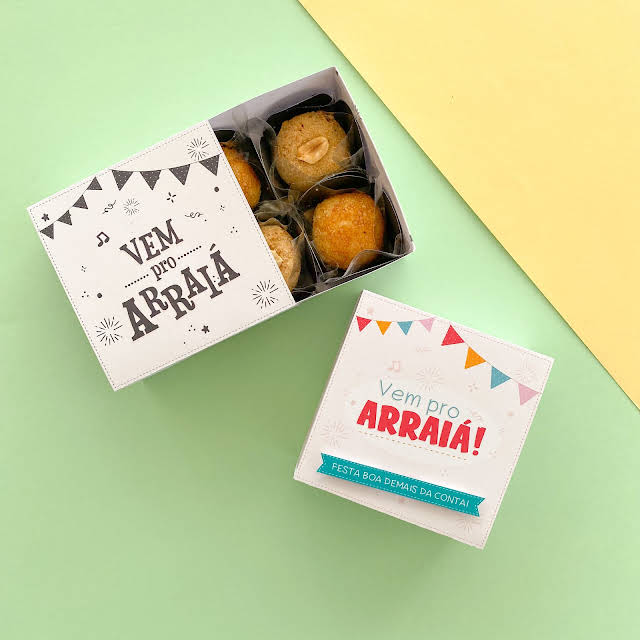 Caixa para 4 doces - Arraiá