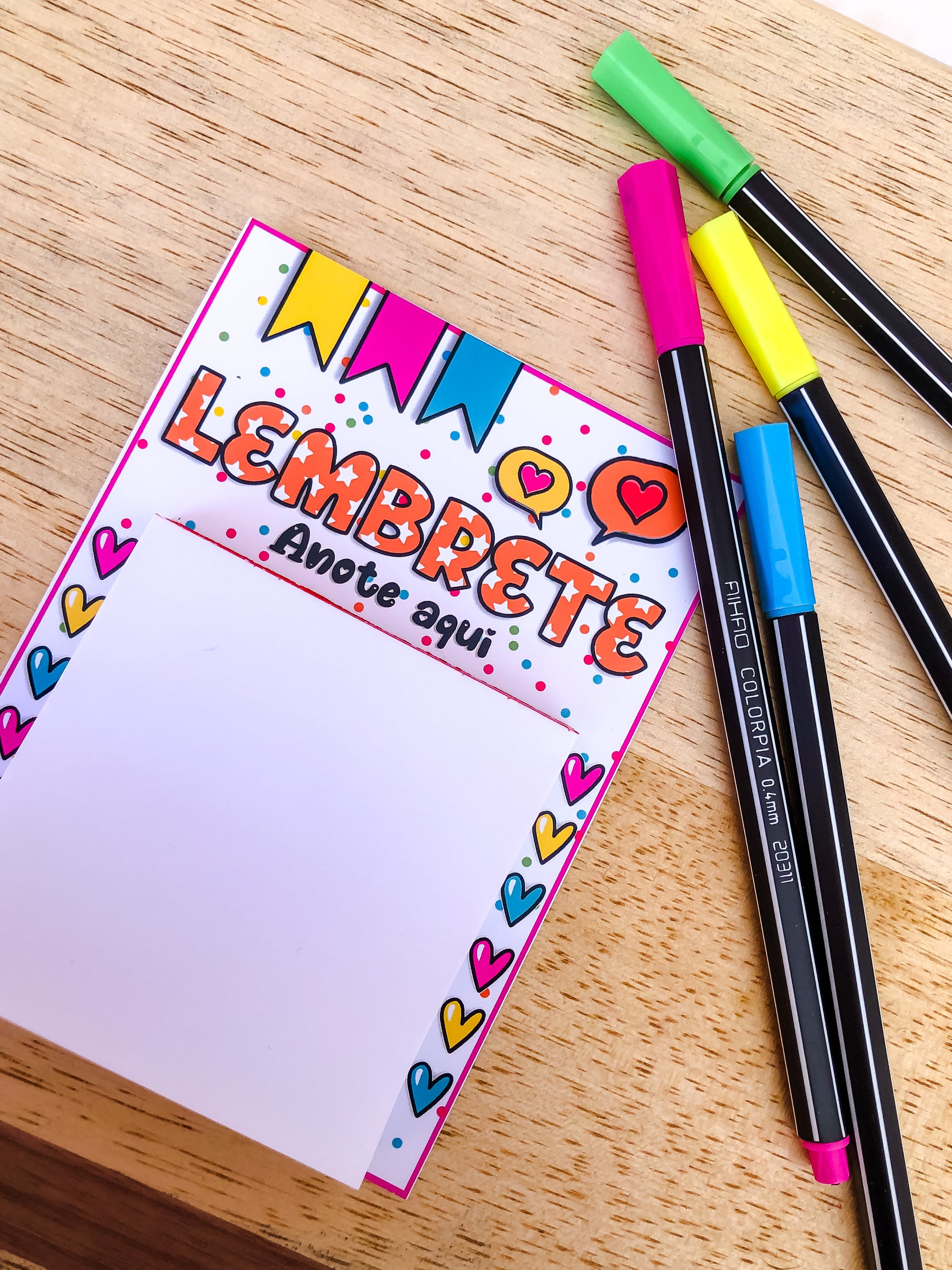 Card Post-it Lembrete Personalizado - Bloco Adesivo Corporativo