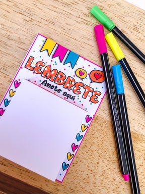 Card Post-it Lembrete Personalizado - Bloco Adesivo Corporativo