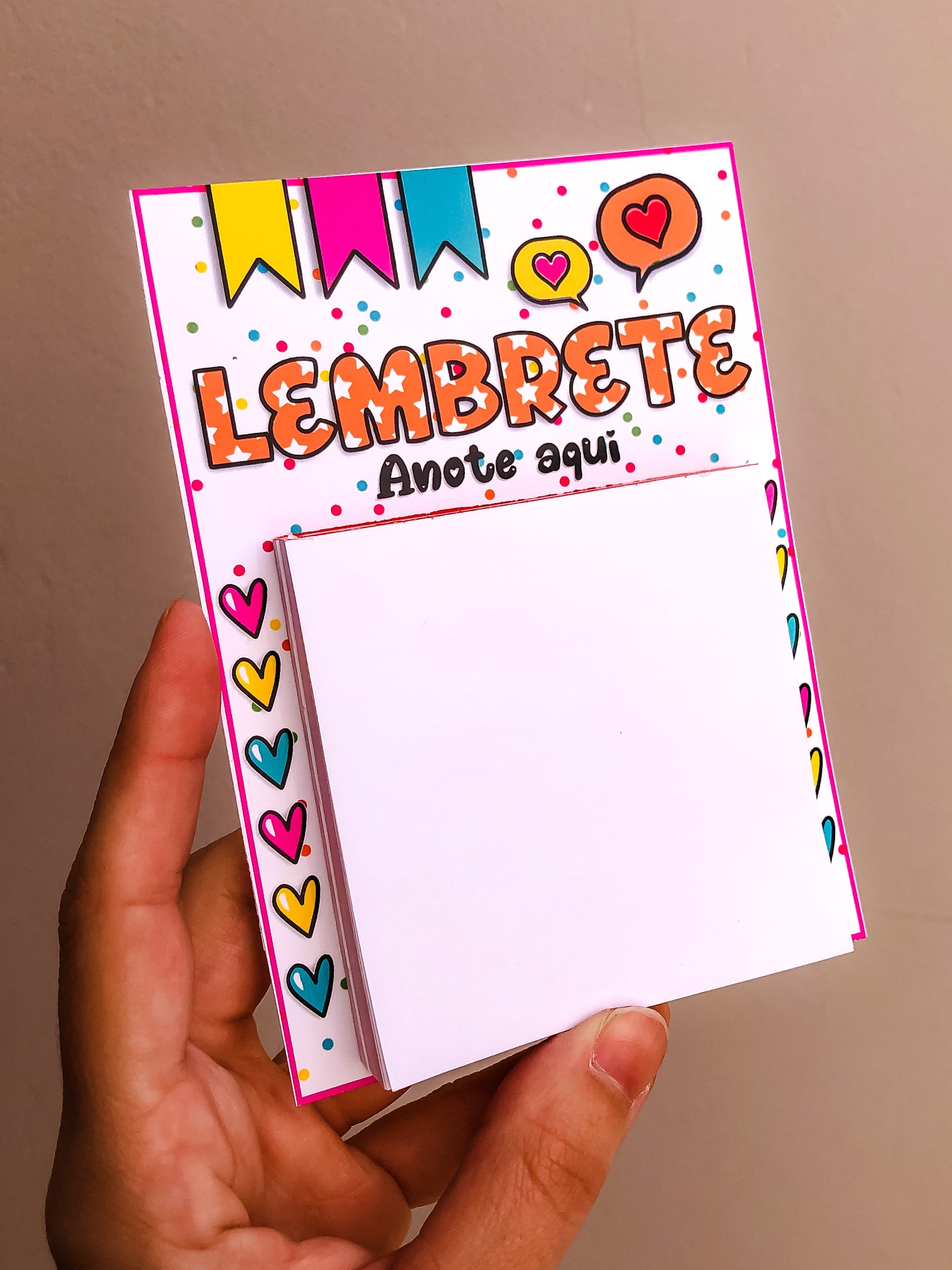 Card Post-it Lembrete Personalizado - Bloco Adesivo Corporativo