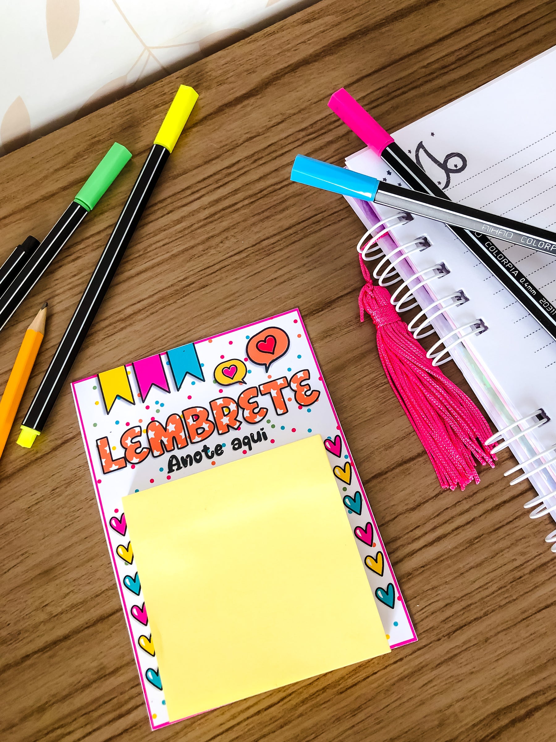 Card Post-it Lembrete Personalizado - Bloco Adesivo Corporativo
