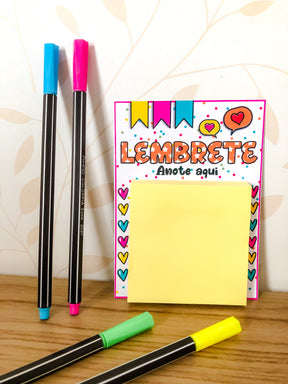 Card Post-it Lembrete Personalizado - Bloco Adesivo Corporativo
