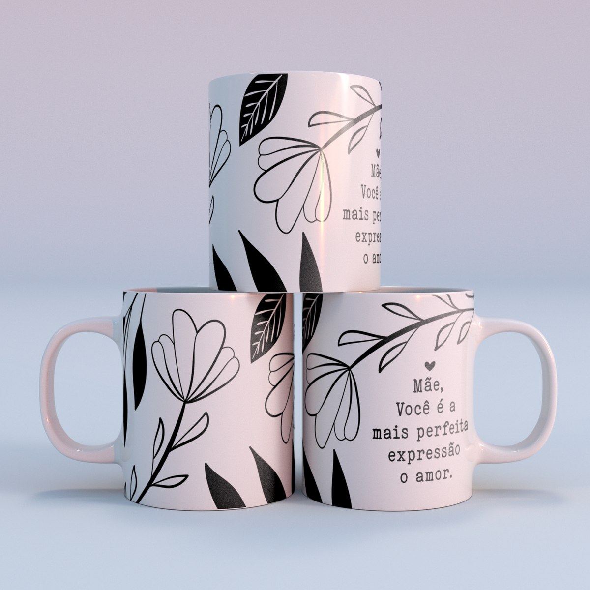 Caneca Minimalista - Dia das Mães - Expressão de Amor