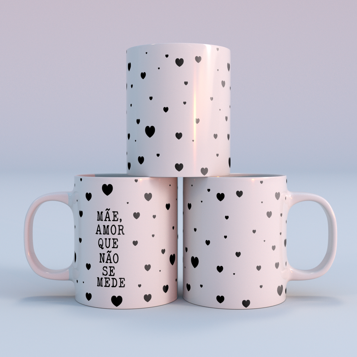 Caneca Minimalista - Dia das Mães - Amor que não se mede