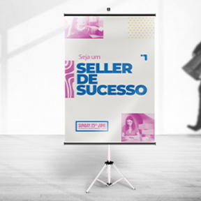 Banner com Suporte Tripé - em Lona Brilho 340g - 4x0