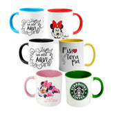 Caneca Personalizada com alça e interior colorida