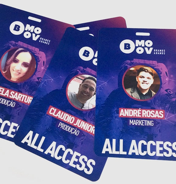Credencial de identificação em PVC Personalizado