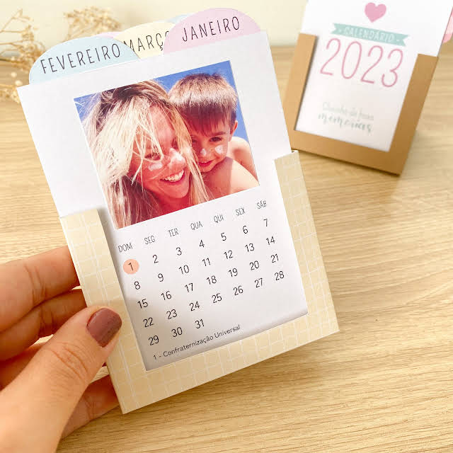 Calendário de Mesa - Com foto