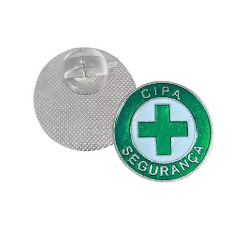 Pin em Relevo CIPA - Broche Identificação Comissão Prevenção Acidentes