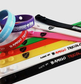 Pulseira emborrachada abre e fecha Personalizada